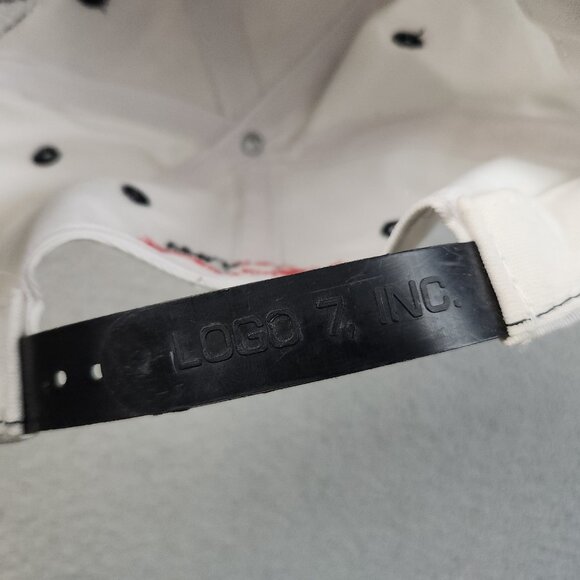 Vintage Sterling Marling Hat Cap Sharktooth Logo 7 Athletic Black White 90s - Picture 10 of 10